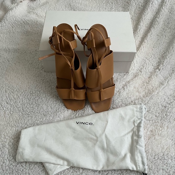 Tie leather Sandals - Vince Women's Dunaway - Leather and very comfortable - Picture 2 of 9